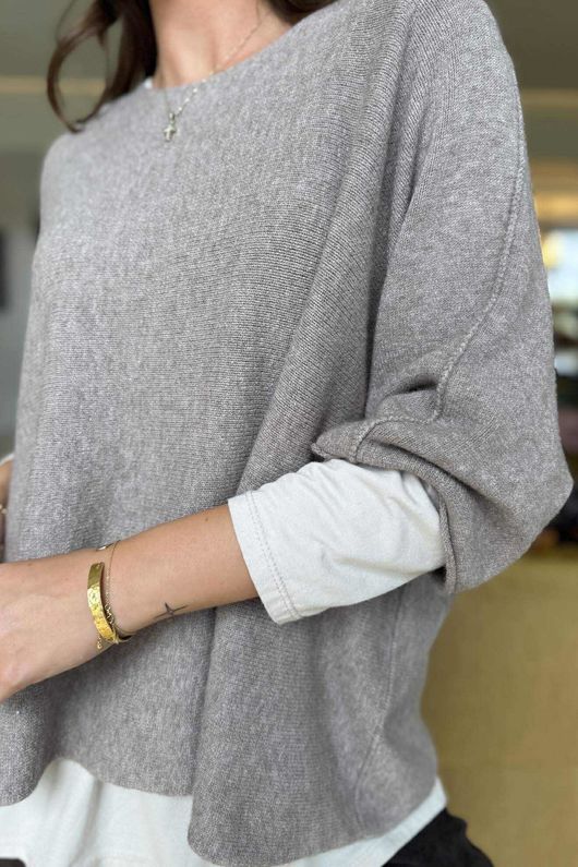 Conrad Layer Knit Oatmeal Marl