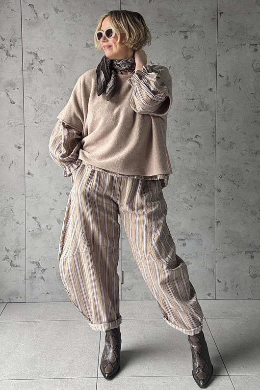 Conrad Layer Knit Oatmeal Marl 