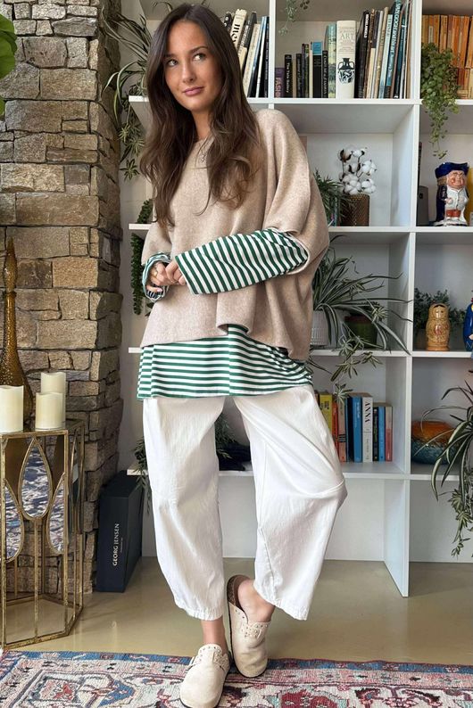 Conrad Layer Knit Oatmeal Marl 
