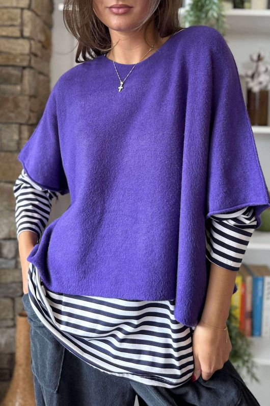 Conrad Layer Knit Purple Rain /10=