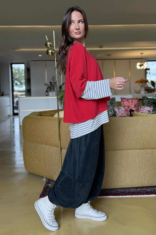 Conrad Layer Knit Rouge