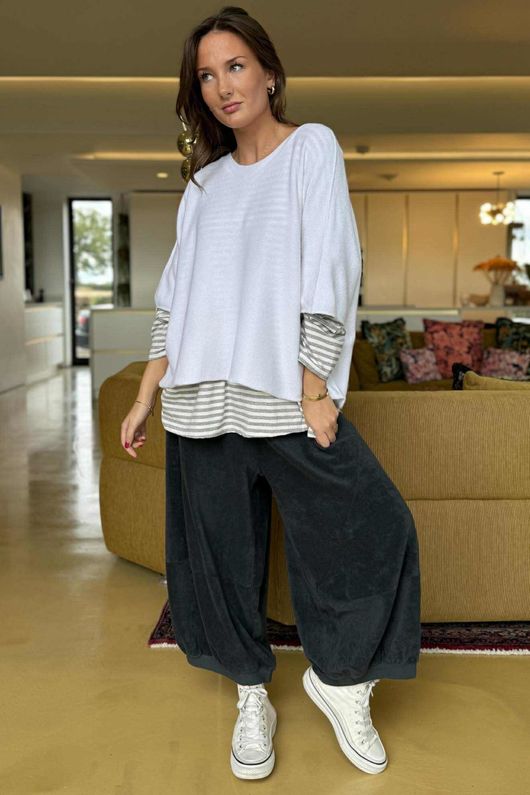 Conrad Layer Knit White
