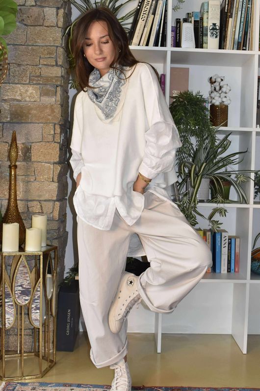 Conrad Layer Knit Warm White - **