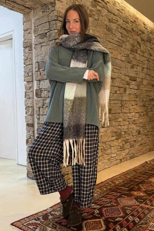 Conrad Oversized Boxy Knit Deep Sage /20=