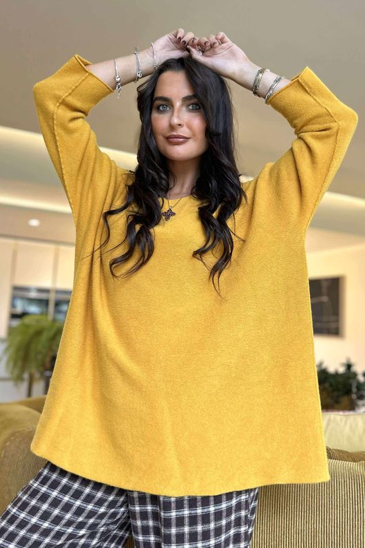 Conrad Oversized Boxy Knit Dijon /20=