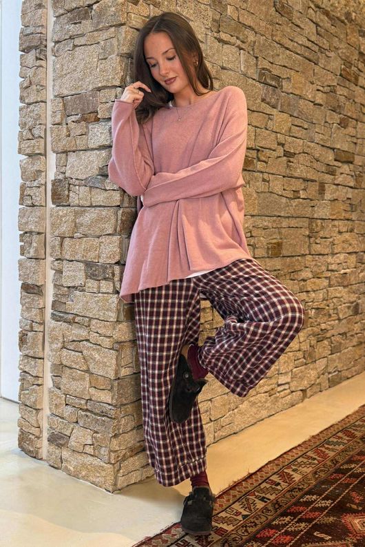 Conrad Oversized Boxy Knit Indian Rose /20=