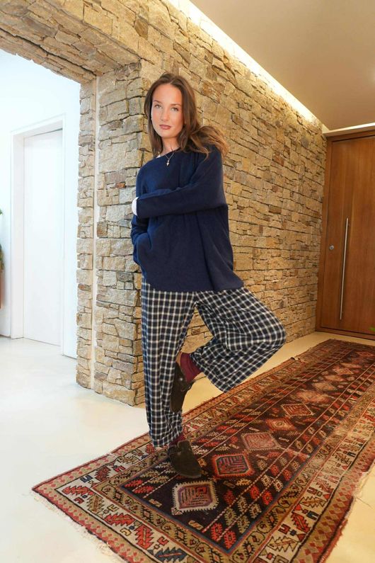 Conrad Oversized Boxy Knit Navy /20=