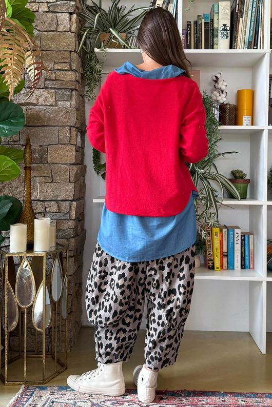 Conrad Round Neck Skim Knit Rouge