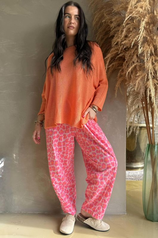 Conrad Slouch Cotton Knit Aperol 