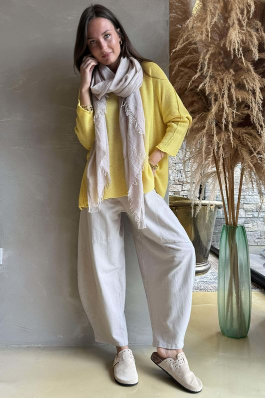 Conrad Slouch Cotton Knit Soft Ochre 