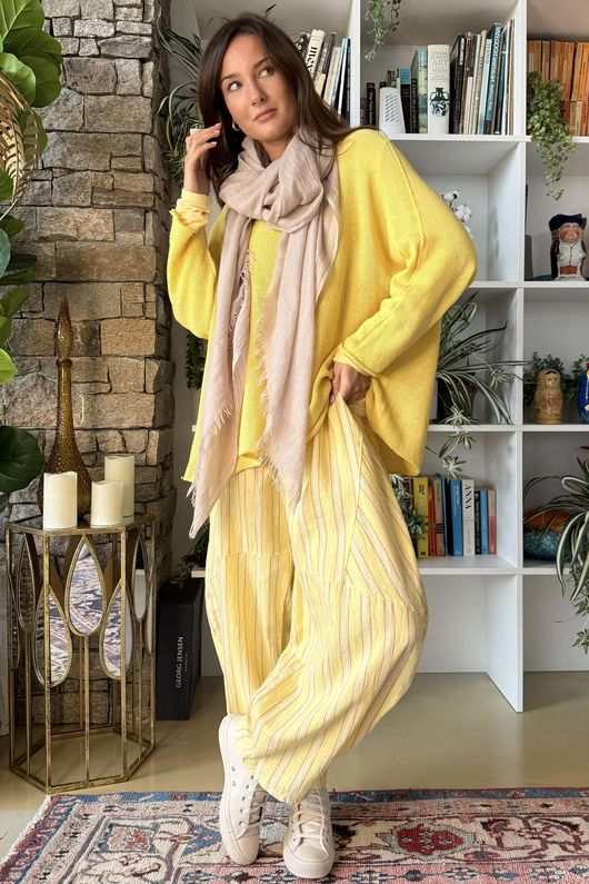 Conrad Slouch Cotton Knit Custard - *