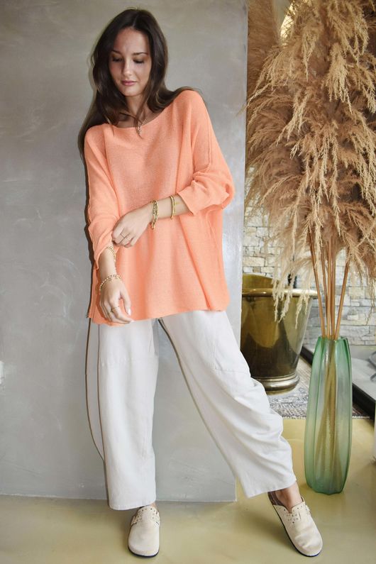 Conrad Slouch Cotton Knit Papaya /5=