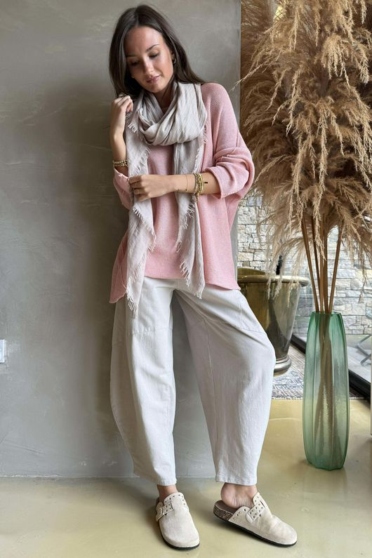 Conrad Slouch Cotton Knit Rose 