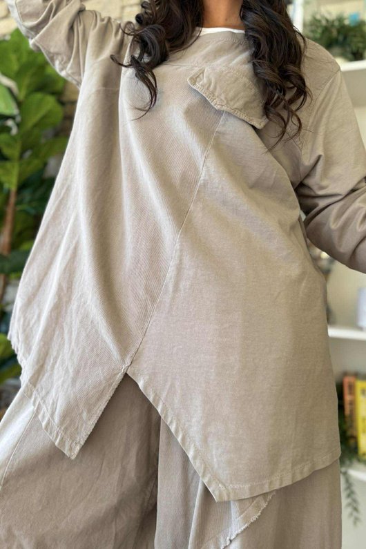 Cooper Needlecord Panel Top Mocha