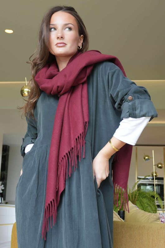 Cooper Needlecord Smock Dress Charcoal  /14 =