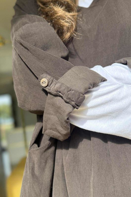 Cooper Needlecord Smock Dress Coffee Bean  /14 =