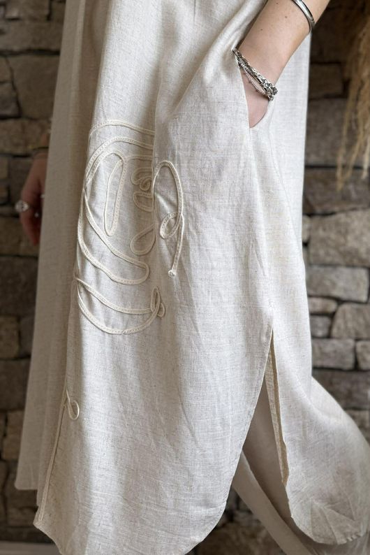 Dahlia Shirt Dress Stone /30=