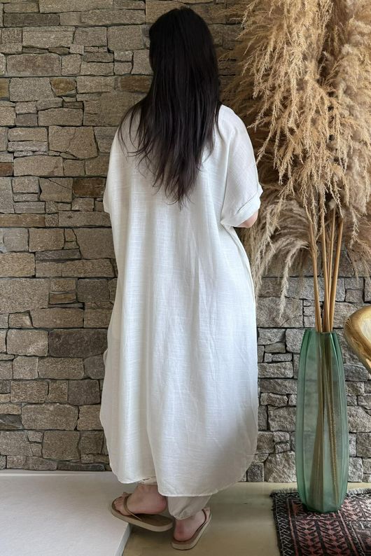 Dahlia Shirt Dress White /16=