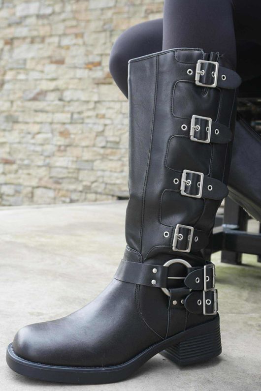 Dakota Biker Boot Black