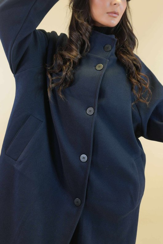 Dalton Funnel Coat Navy 