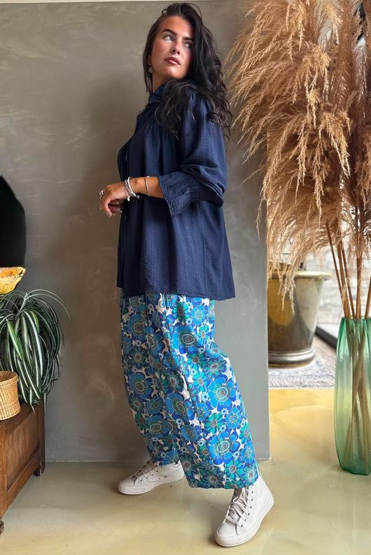 Darcy Smock Blouse Navy
