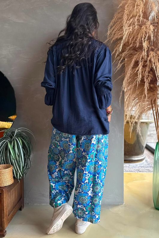 Darcy Smock Blouse Navy