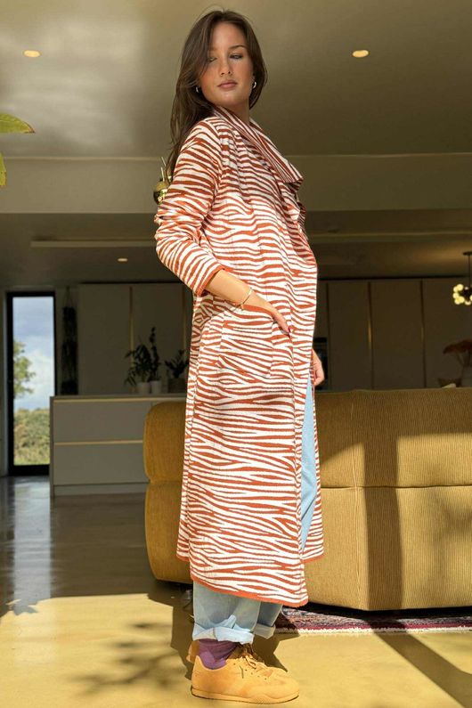Darling Knit Trench Rust 