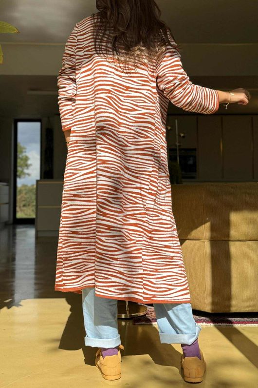 Darling Knit Trench Rust 