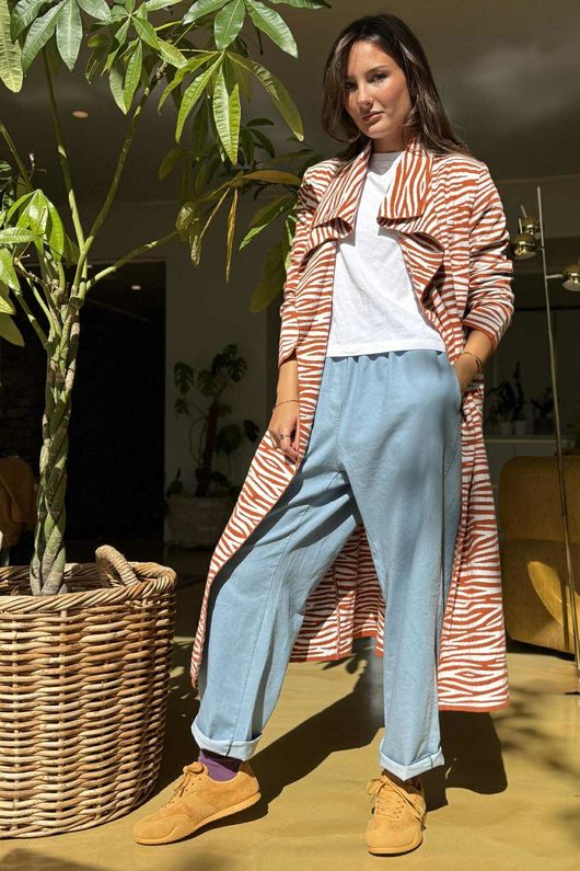 Darling Knit Trench Rust 