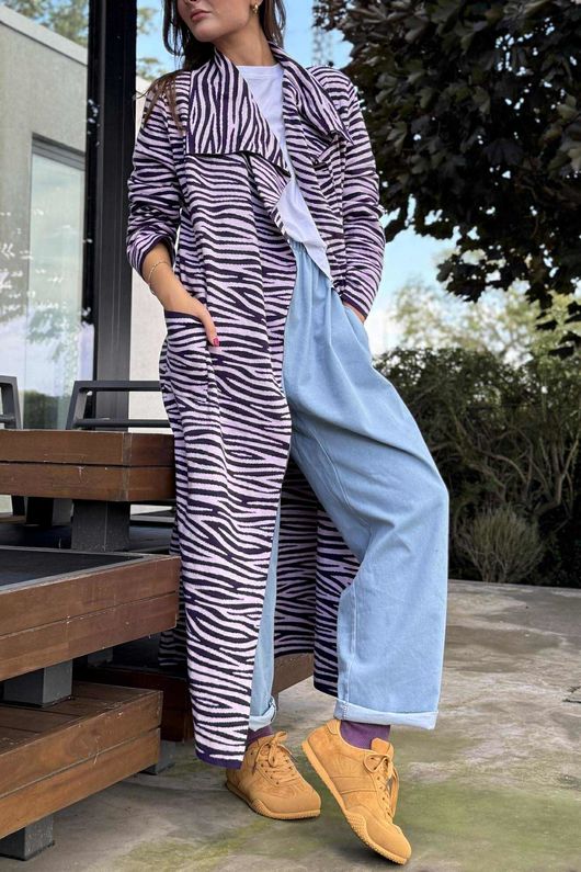 Darling Knit Trench Amethyst