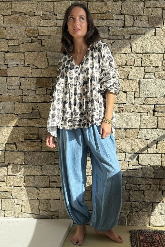 Daughter Of Ibiza Artist Smock Black & Earth