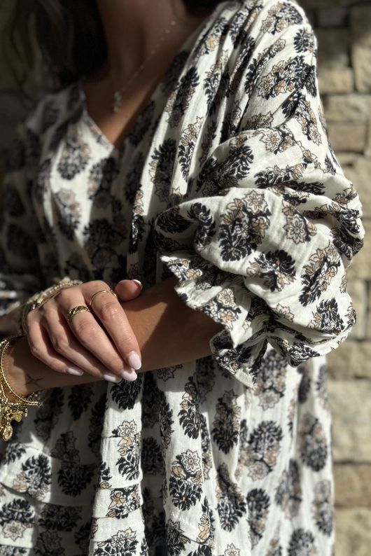 Daughter Of Ibiza Artist Smock Black & Earth