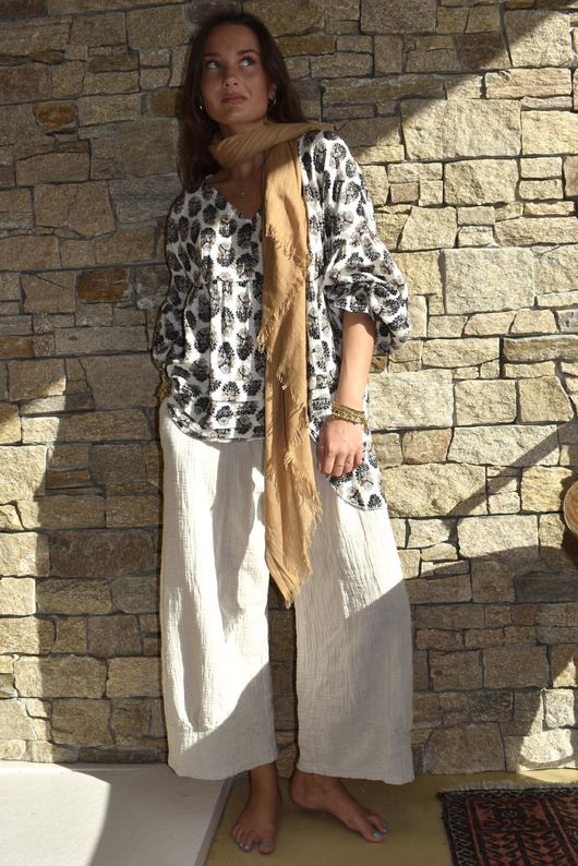 Daughter Of Ibiza Artist Smock Black & Earth