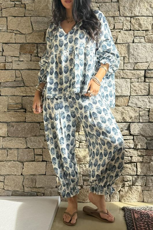 Daughter Of Ibiza Artist Smock French Navy & Denim