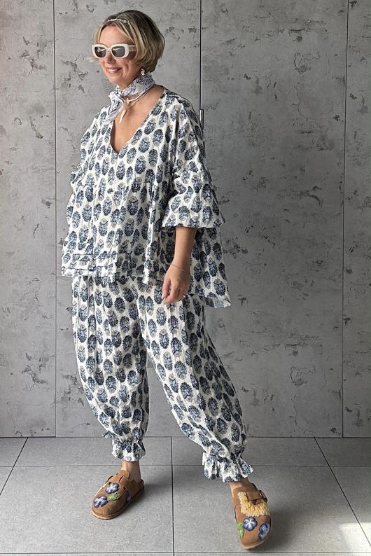 Daughter Of Ibiza Artist Smock French Navy & Denim