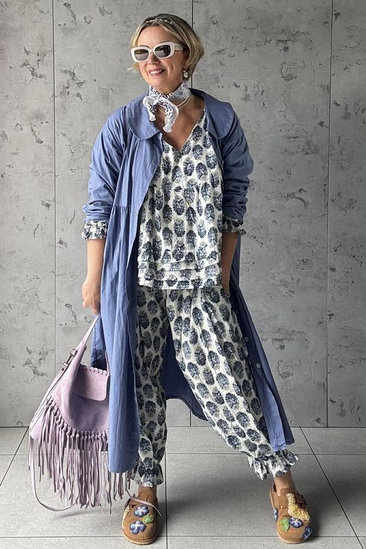Daughter Of Ibiza Artist Smock French Navy & Denim