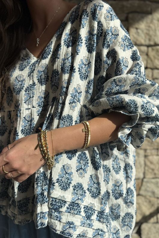 Daughter Of Ibiza Artist Smock French Navy & Denim