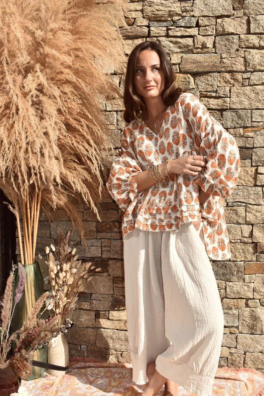 Daughter Of Ibiza Artist Smock Marigold & Jade /20 Pre order 10 days