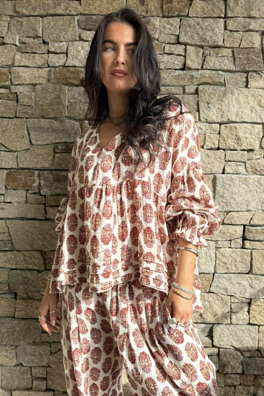 Daughter Of Ibiza Artist Smock Merlot & Mauve