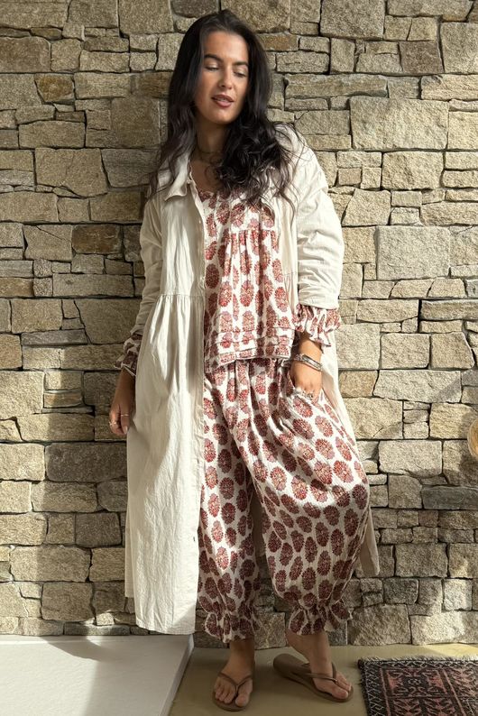 Daughter Of Ibiza Artist Smock Merlot & Mauve