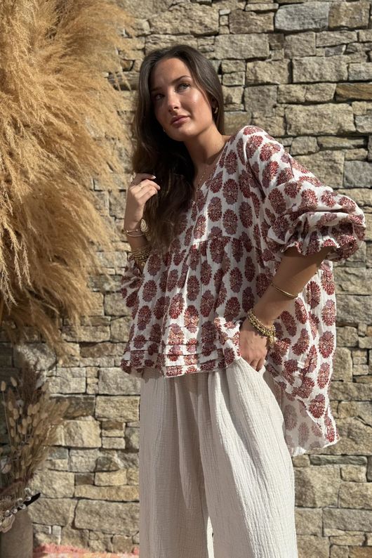 Daughter Of Ibiza Artist Smock Merlot & Mauve