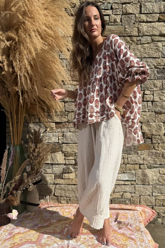 Daughter Of Ibiza Artist Smock Merlot & Mauve