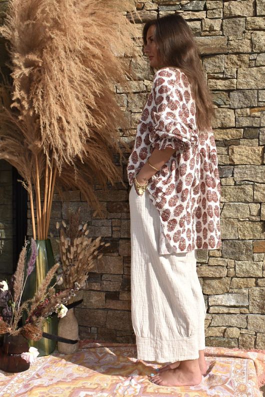 Daughter Of Ibiza Artist Smock Merlot & Mauve