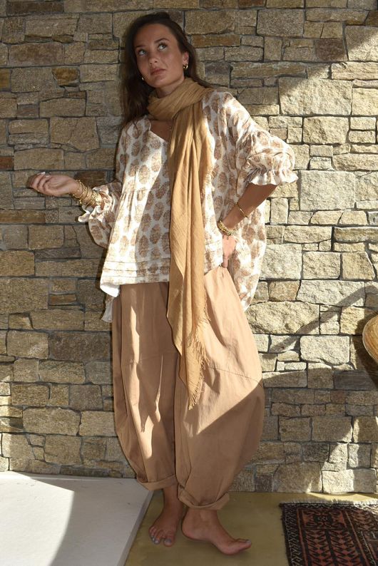 Daughter Of Ibiza Artist Smock Nutmeg & Nude