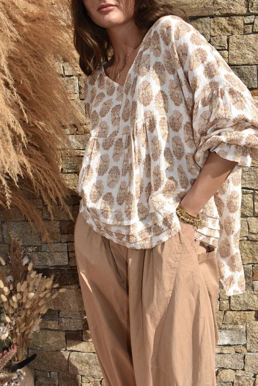 Daughter Of Ibiza Artist Smock Nutmeg & Nude