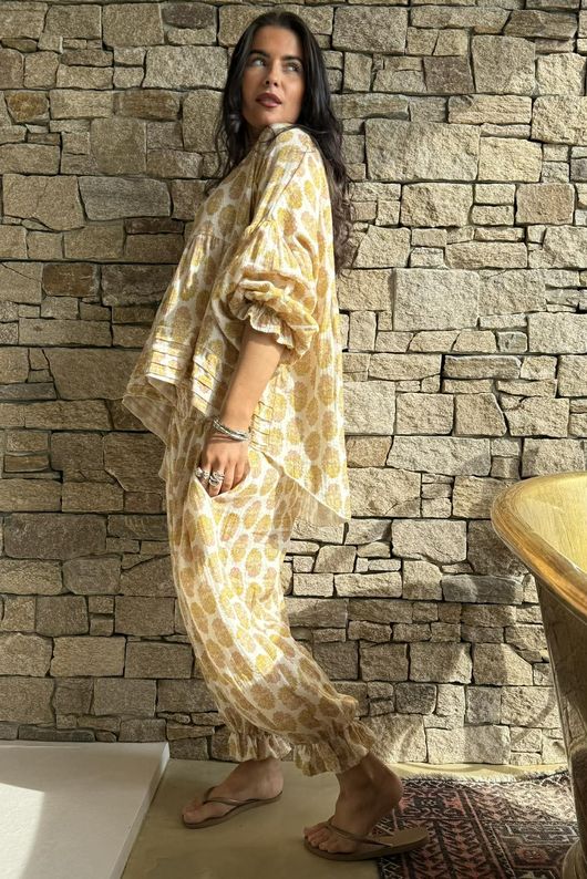 Daughter Of Ibiza Artist Smock Ochre & Rose