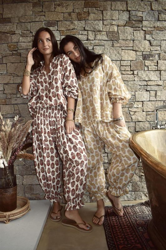 Daughter Of Ibiza Artist Smock Ochre & Rose