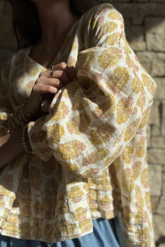 Daughter Of Ibiza Artist Smock Ochre & Rose