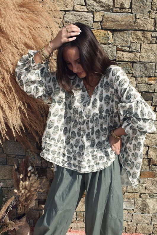 Daughter Of Ibiza Artist Smock Sage & Moss /20 Pre order 10 days