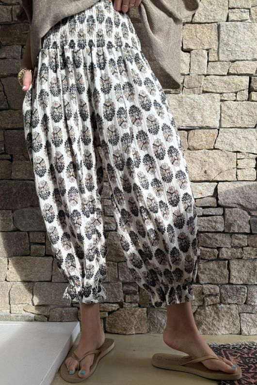 Daughter Of Ibiza Bloomer Pant Black & Earth